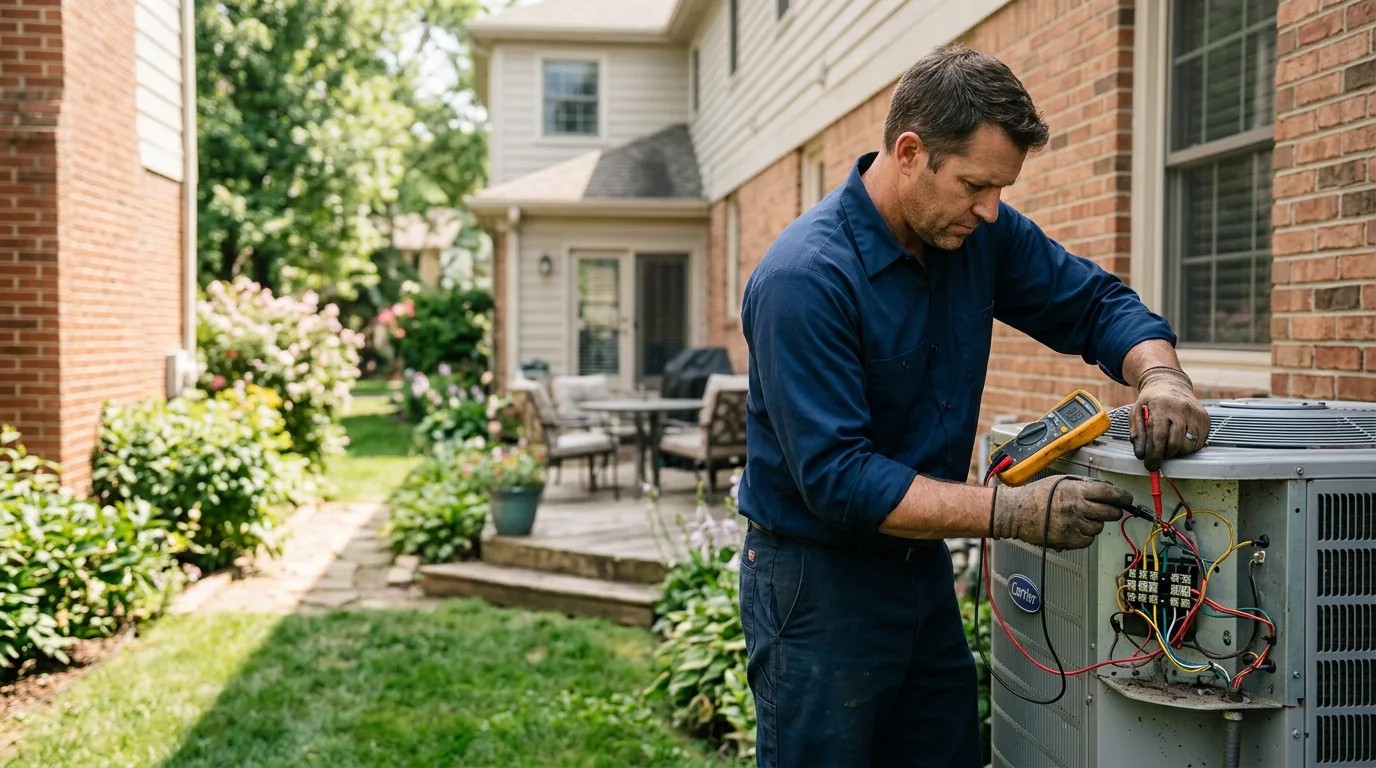 HVAC technician working near Columbus, AR